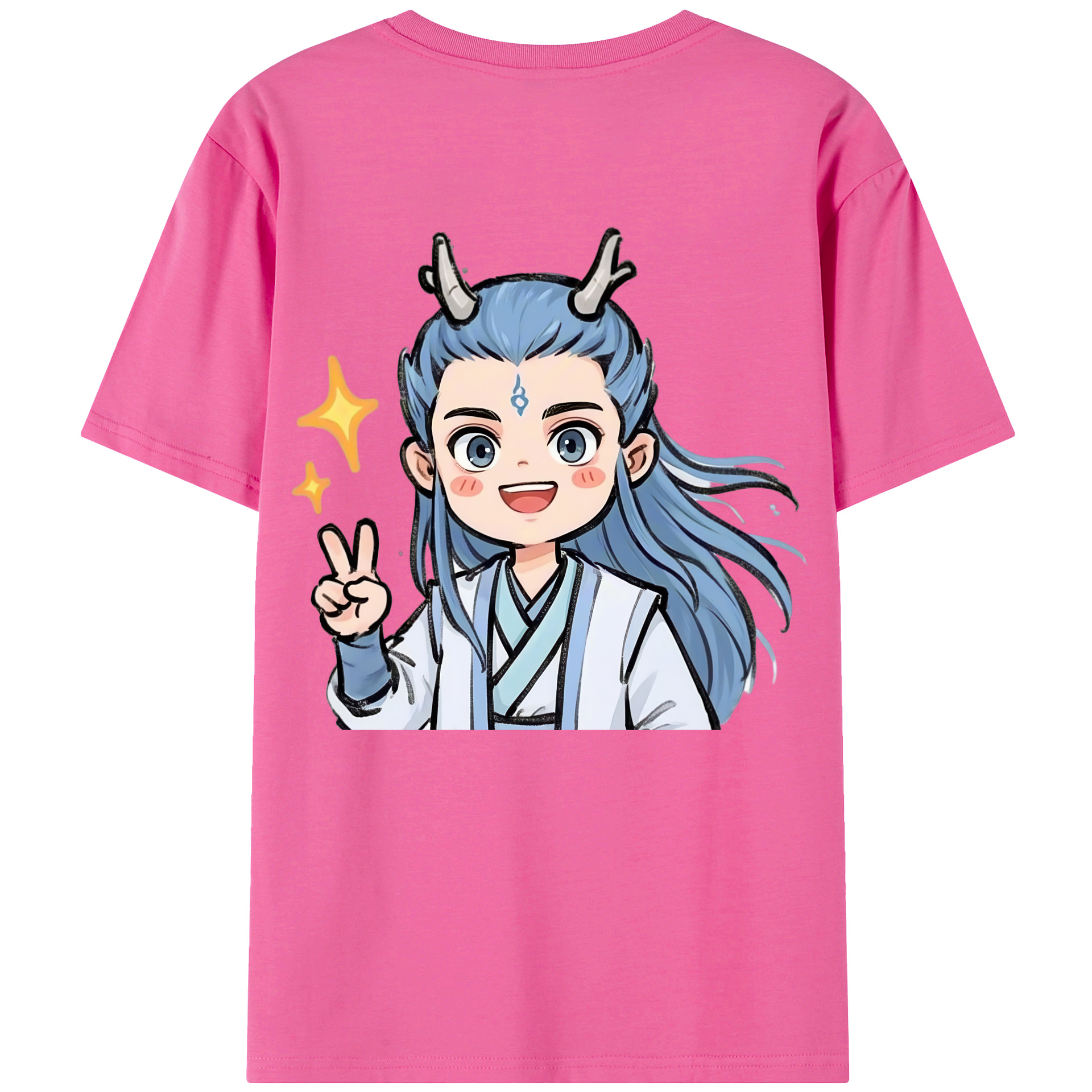 （画像用） Ne Zha 2 ナタ 魔童の大暴れ レディース半袖Tシャツ(バックプリント)